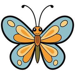 Common Buckeye butterfly vector illustrations on a white background.