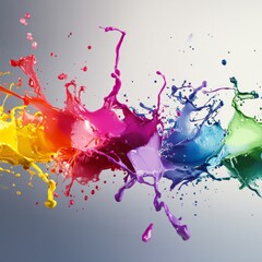 Fototapeta premium Vibrant Color Splash – Dynamic Abstract Paint Explosion Art