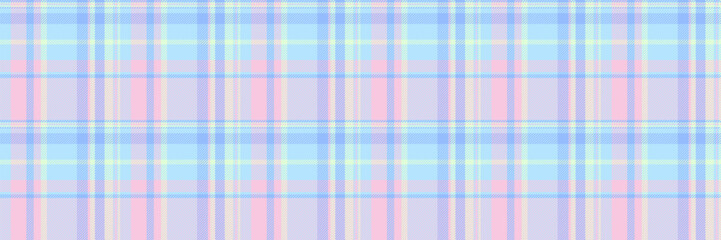 Decorative pattern texture plaid, jacket check textile background. French fabric tartan seamless vector in light and blue colors.