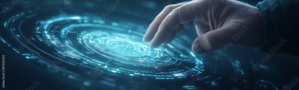 Aufkleber a hand reaches out to touch a glowing, swirling galaxy, symbolizing connection and exploration of th
