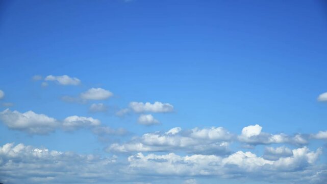 Time lapse of  bue sky with some clouds