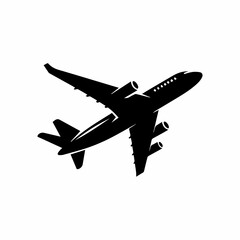 Airplane shadow silhouette vector design