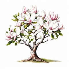 Obraz premium the AI Image Generator, Purple pink magnolia flower