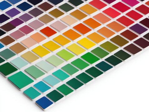 A vibrant array of color swatches showcasing a diverse palette for design inspiration and creativity.