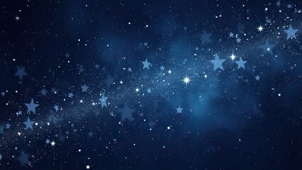 Fototapeta premium A mix of dark navy and bright white, dotted with sparkling stars, resembling a clear night sky