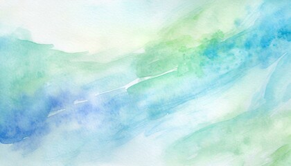 Obraz premium Refreshing abstract watercolor painting in blue and green