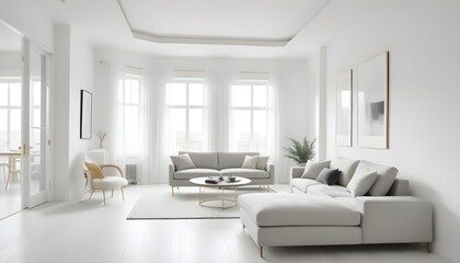 Fototapeta premium Photo interior modern design room 3d illustration