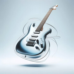 Obraz premium Electric guitar isolated generated ai.