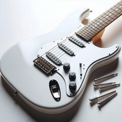 Electric guitar isolated generated ai.