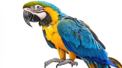 Blue and Gold Macaw Parrot Close-up