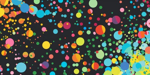 This dynamic composition showcases a multitude of vibrant spray dots in an array of colors, creating an engaging abstract texture perfect for artistic applications.