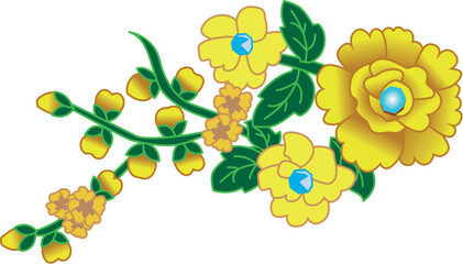 Flores Amarillas vector