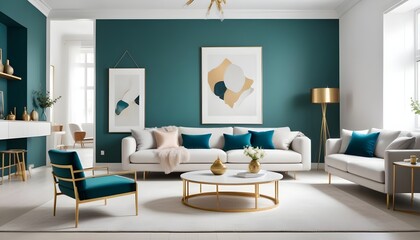 Photo interior modern design room 3d illustration