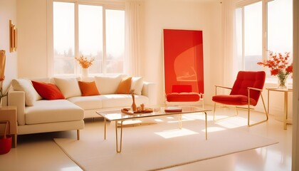 Photo interior modern design room 3d illustration