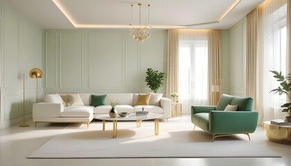 Photo interior modern design room 3d illustration