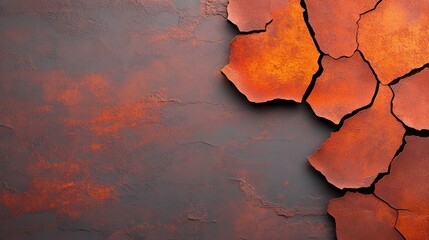 Naklejka premium Explore the intricate beauty of cracked earth textures in bold earthy tones for creative design projects