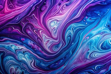 Abstract Purple and Blue Marble Texture Background with Swirling Patterns for Modern Design, Wallpaper, Art Print, or Website Banner - Perfect for Creative Projects