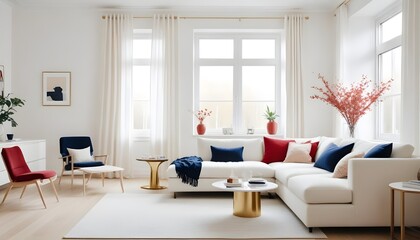 Photo interior modern design room 3d illustration