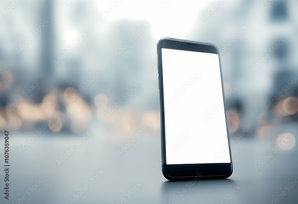 Poster holding captivating blank portable smartphone screen mock hold cellular white application touch canv