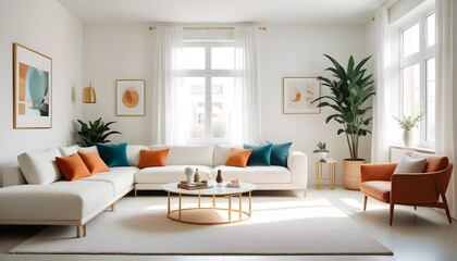 Photo interior modern design room 3d illustration