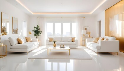 Photo interior modern design room 3d illustration
