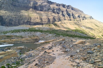 Grinnell Glacier at Glacier national park, Montana, USA