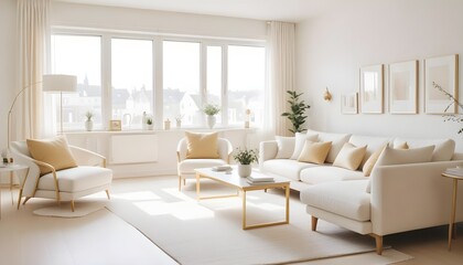 Fototapeta premium Photo interior modern design room 3d illustration