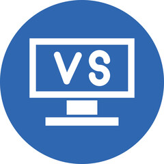 Gaming Monitor glyph circle icon