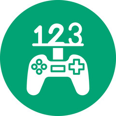 Game Ranking glyph circle icon