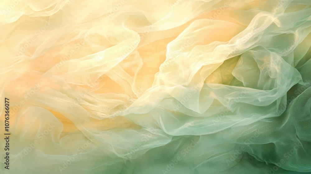 Poster create stunning visuals with a soft gradient background featuring organic shapes in light tones