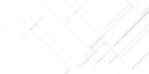 Modern Abstract white background design with layers of textured white transparent material in triangle and squares shapes. White color technology concept geometric line vector background.