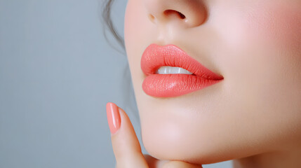 Fototapeta premium Elegant High-Fashion Beauty Portraits with Radiant Skin, Glamorous Makeup, and Luxurious Skincare Glow.