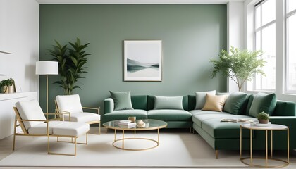 Photo interior modern design room 3d illustration