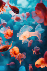 Enchanting Goldfish in a Vivid Underwater Paradise