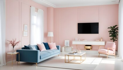 Photo interior modern design room 3d illustration