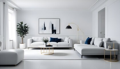 Photo interior modern design room 3d illustration