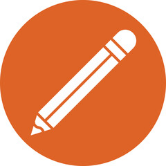 Pencil glyph circle icon