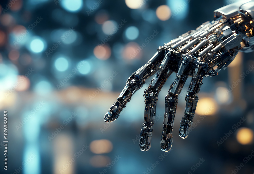 Aufkleber robotic innovation intelligence network technology hardware hand futuristic tech artificial networks