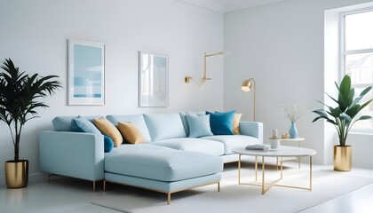 Photo interior modern design room 3d illustration