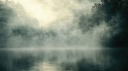 Smoke, fog, vapor mist. Generative AI