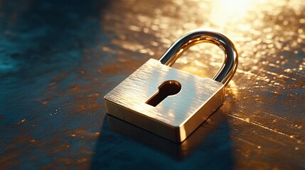 Privacy Lock Icon on Computer Screen Overlay