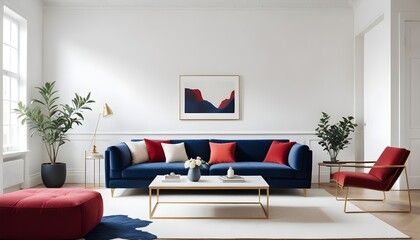 Photo interior modern design room 3d illustration