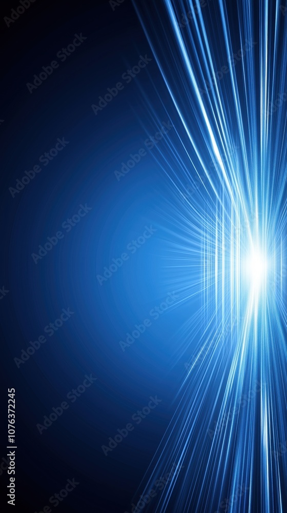 Poster abstract blue light rays creating a modern and dynamic background, ideal for technology and innovati