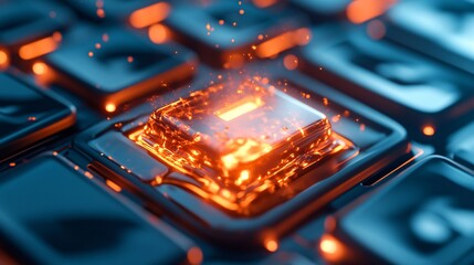 Network Security Alert with Warm Light Effect