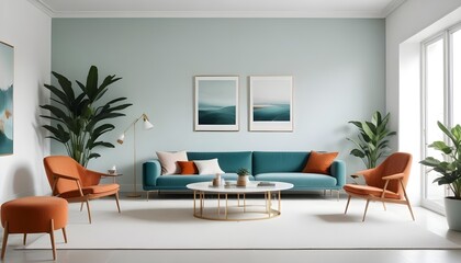 Photo interior modern design room 3d illustration