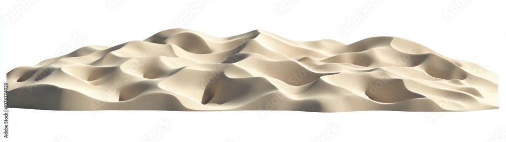 Poster a 3d rendering of a desert dune