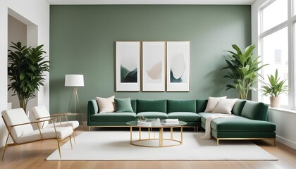 Obraz premium Photo interior modern design room 3d illustration