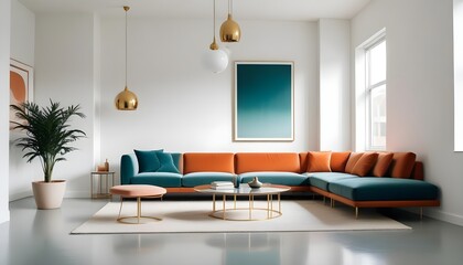 Photo interior modern design room 3d illustration