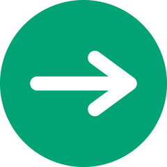 Right Arrow glyph circle icon