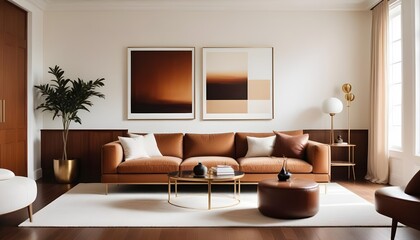 Photo interior modern design room 3d illustration